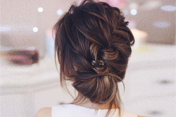 4. French braided bun