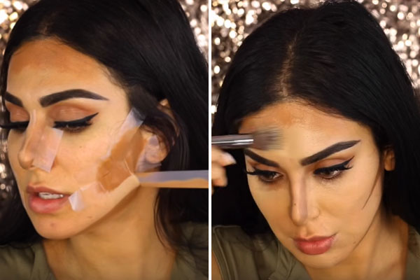 tape contouring trend for your face