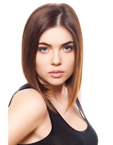 haircuts make face thinner asymmetrical bob 430x550